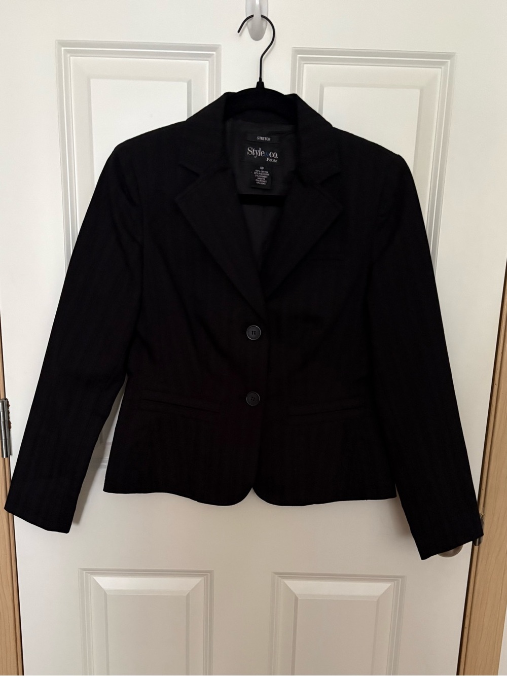 Style & Co. Black Women's Two-Button Blazer